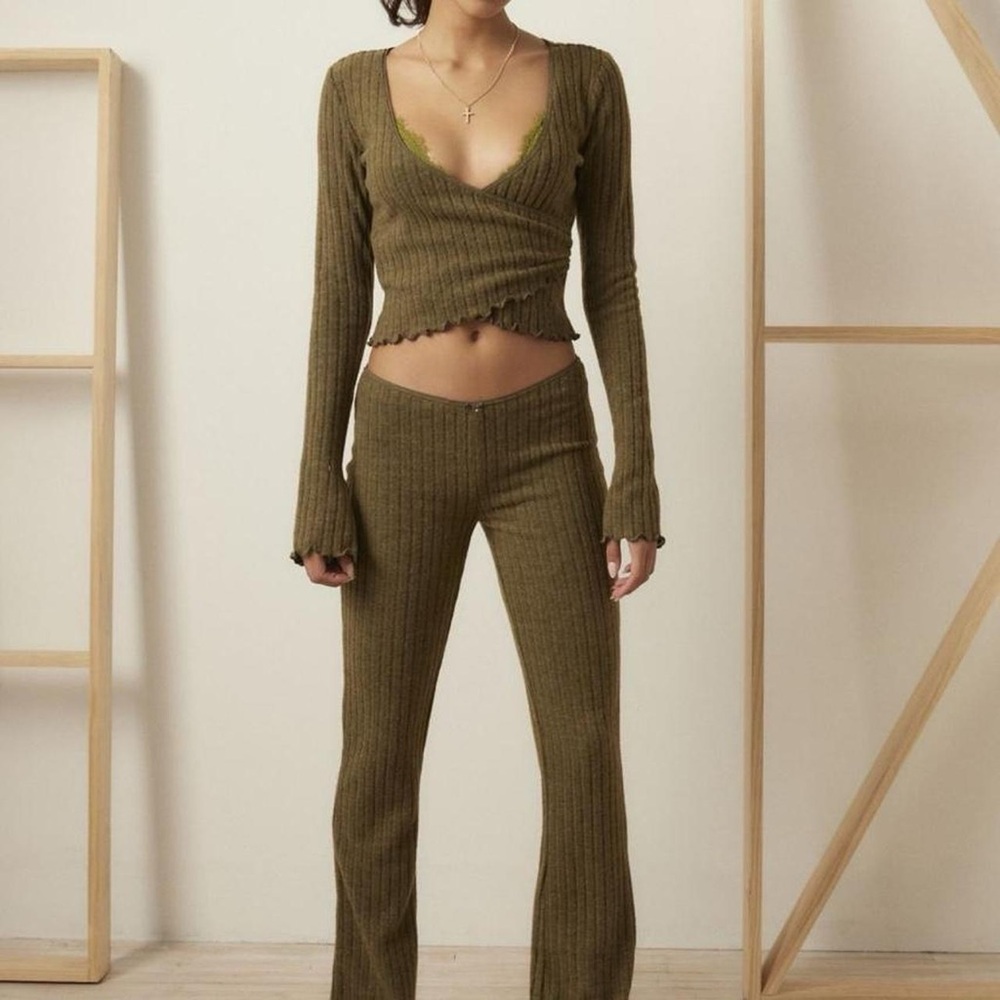 Urban Outfitters: Out From Under Lila Brushed Rib Wrap Top